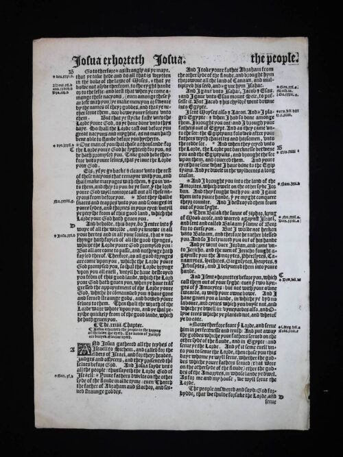 1541 GREAT BIBLE JOSHUA LEAVES