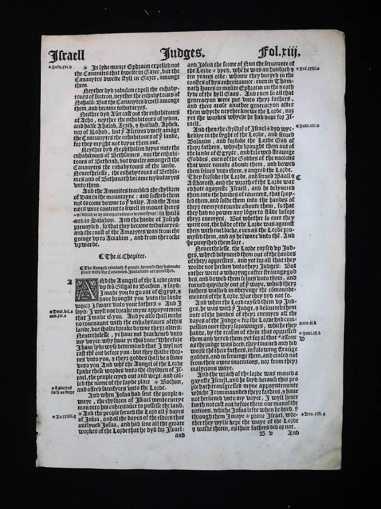 1541 GREAT BIBLE JUDGES LEAVES