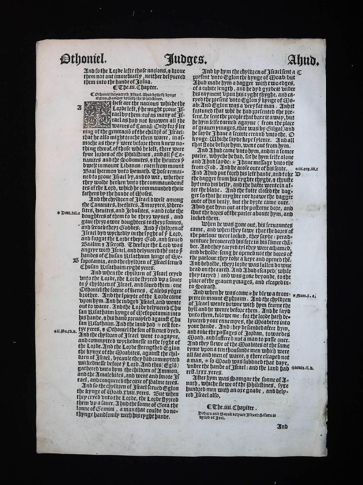 1541 Great Bible Book of Judges Leaves **YOU PICK** - Image 2
