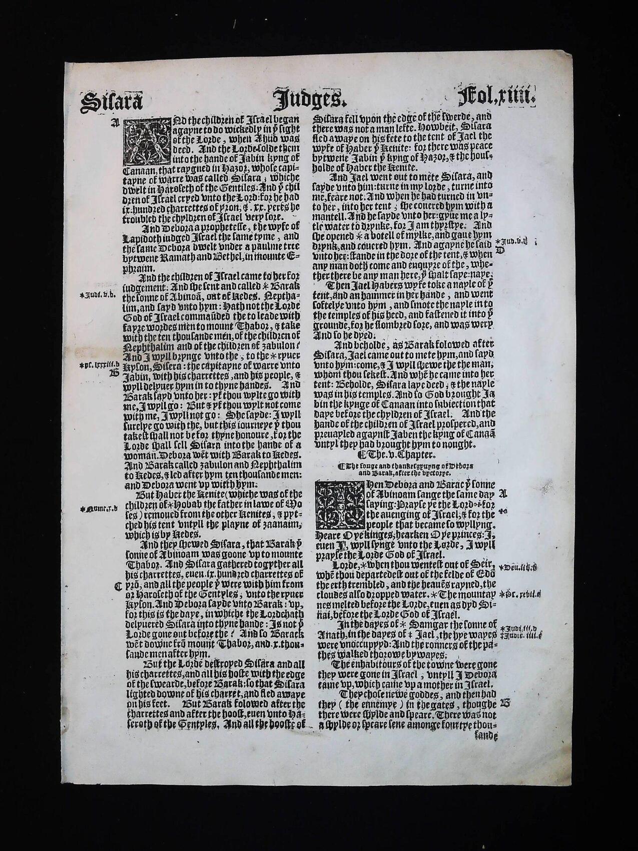 1541 Great Bible Book of Judges Leaves **YOU PICK** - Image 3