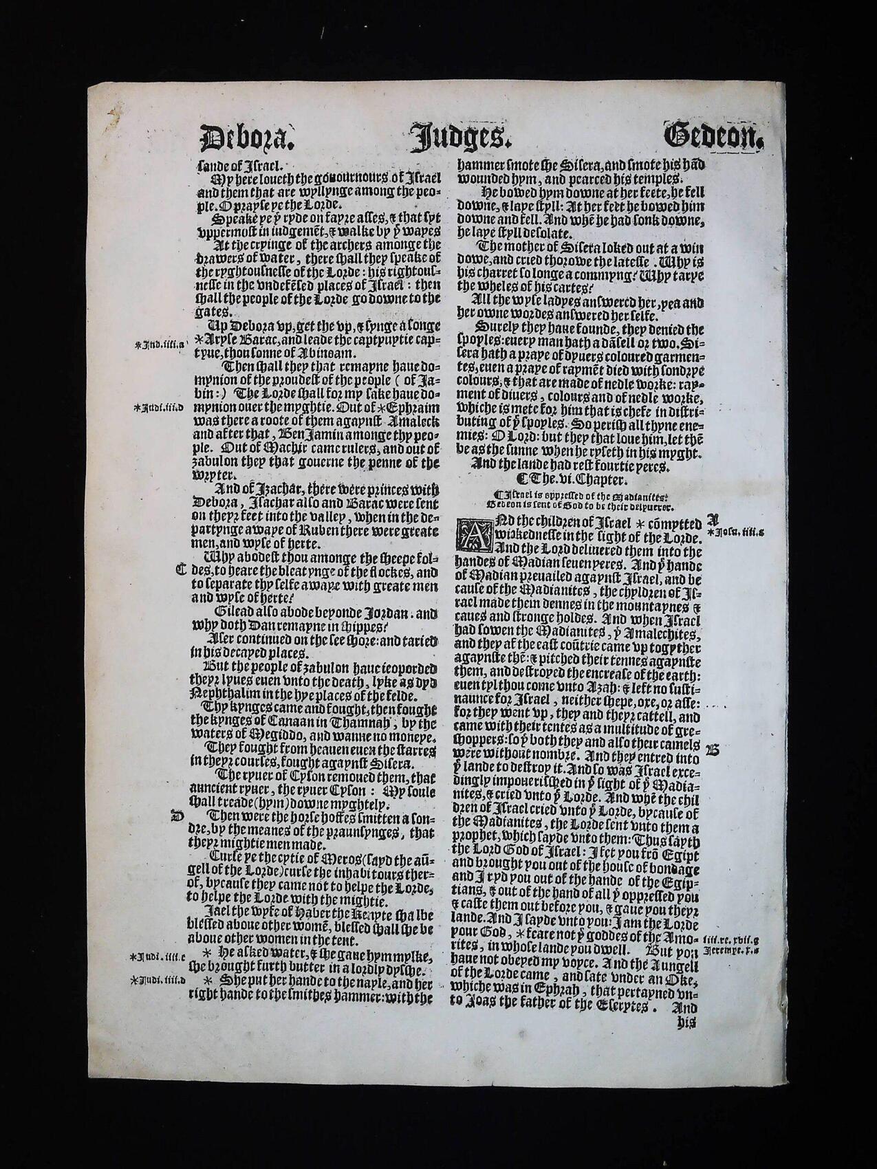 1541 Great Bible Book of Judges Leaves **YOU PICK** - Image 4