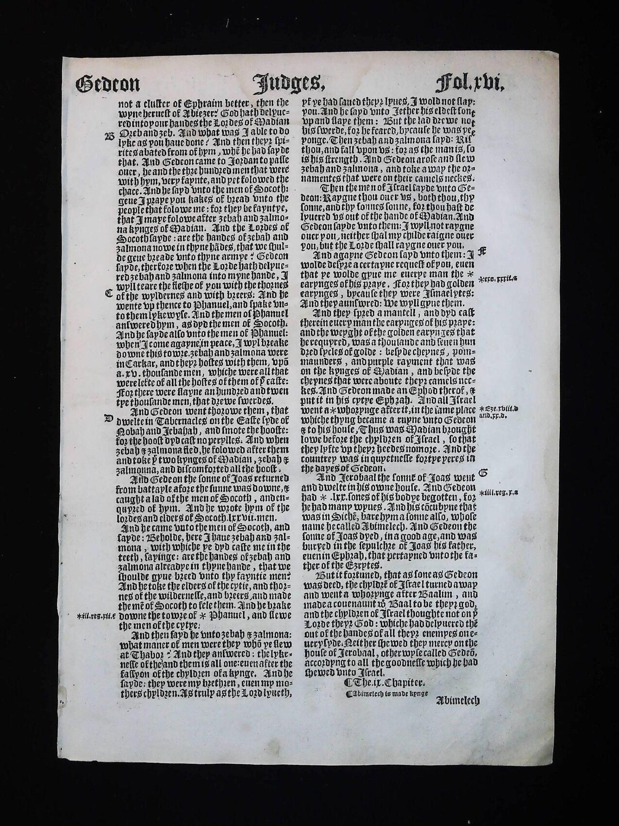 1541 Great Bible Book of Judges Leaves **YOU PICK** - Image 7