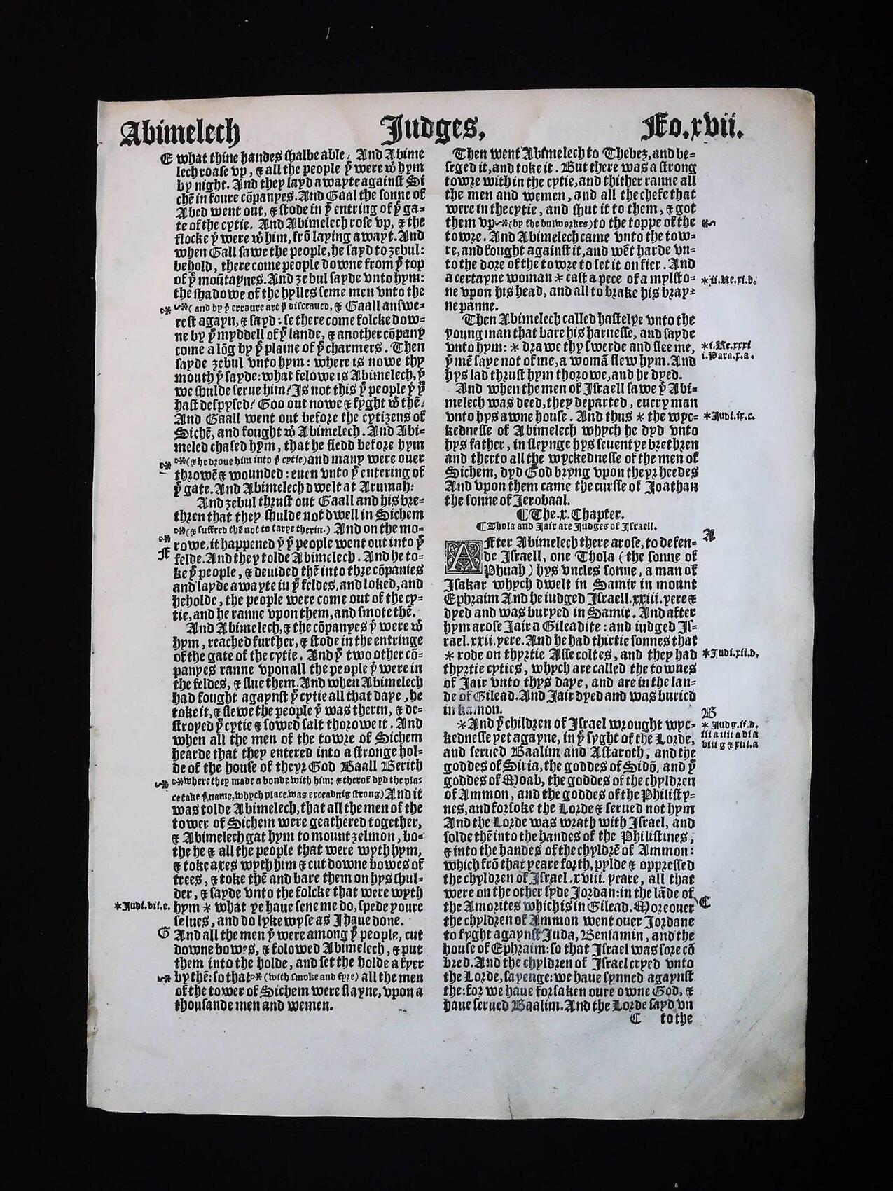 1541 Great Bible Book of Judges Leaves **YOU PICK** - Image 13