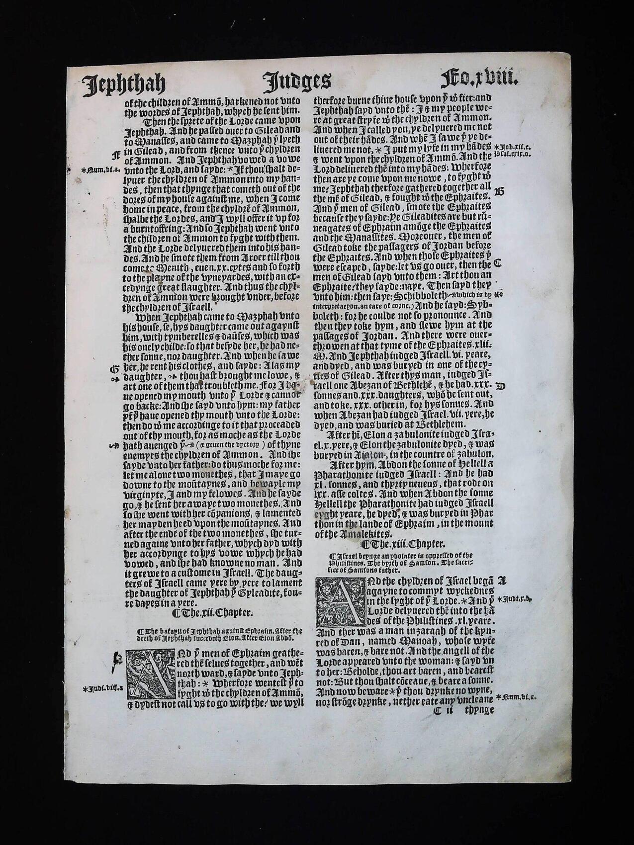 1541 Great Bible Book of Judges Leaves **YOU PICK** - Image 15