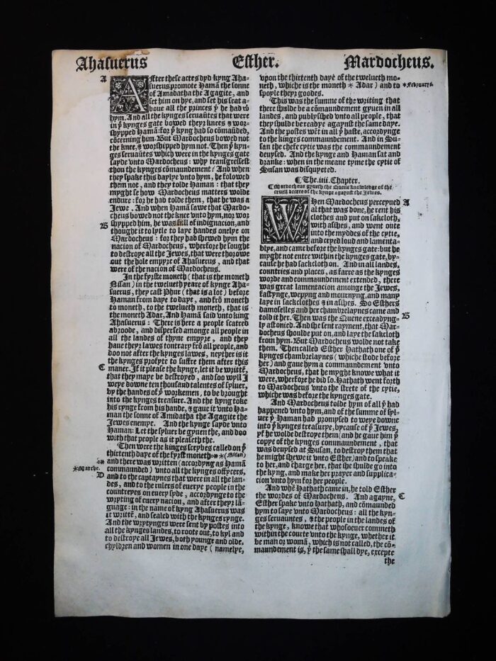 1541 Great Bible Book of Esther Leaves **YOU PICK** - Image 2