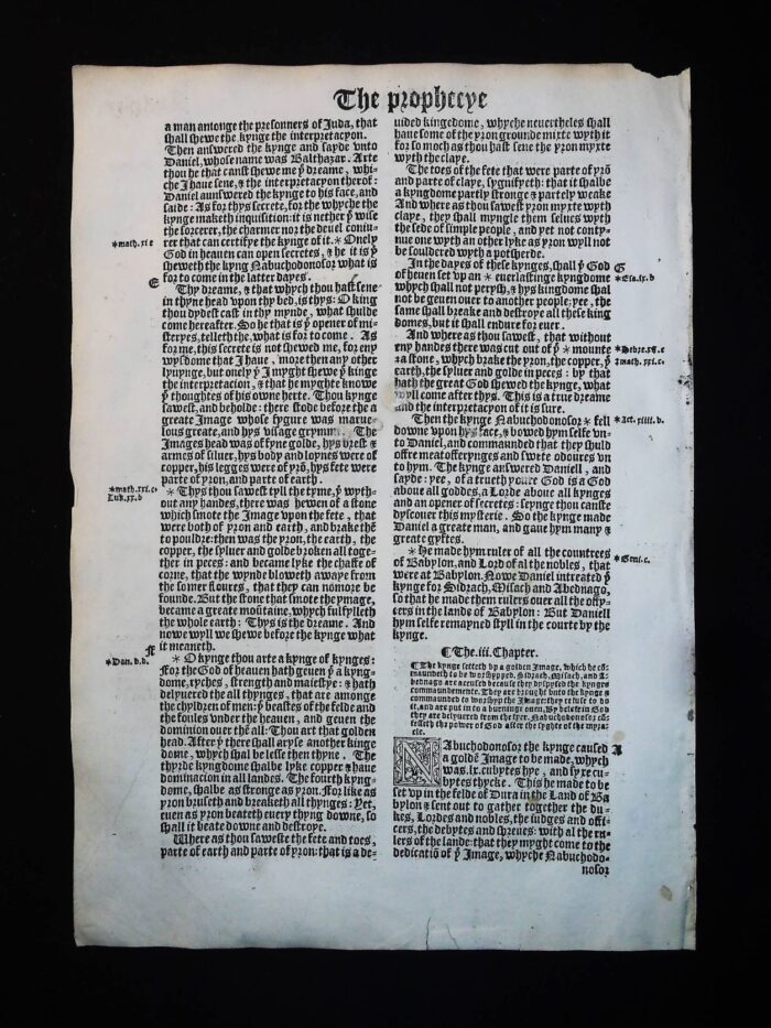 1541 Great Bible Book of Daniel Leaves **YOU PICK** - Image 2