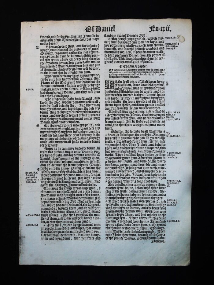 1541 Great Bible Book of Daniel Leaves **YOU PICK** - Image 7