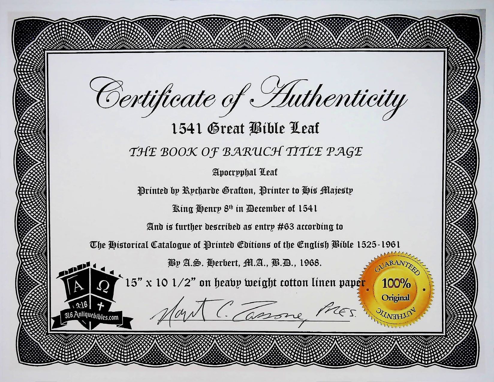 1541 Great Bible Apocrypha Leaves **YOU PICK** - Image 10