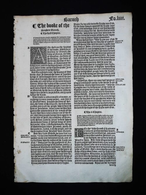 1541 GREAT BIBLE APOCRYPHA LEAVES