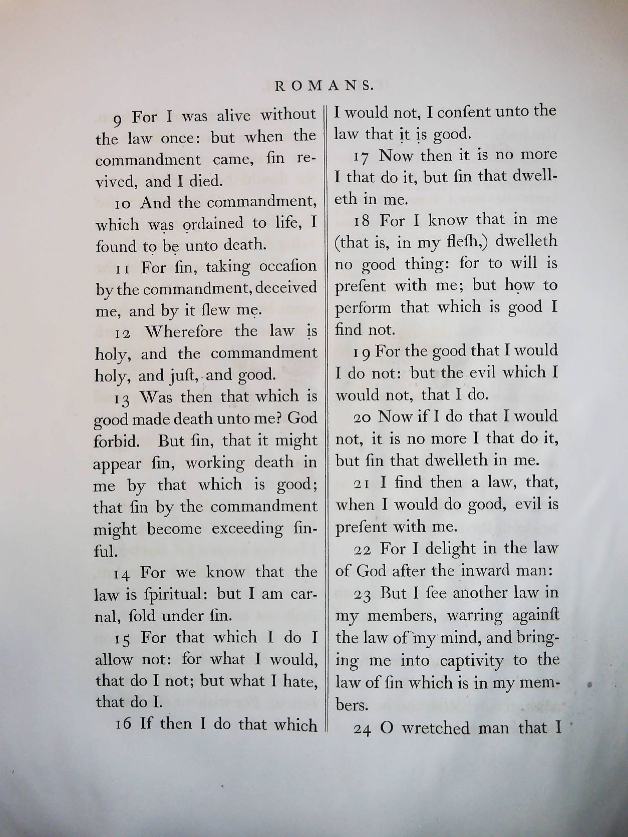 1800 THOMAS MACKLIN WORLD'S LARGEST BIBLE LEAF BOOK OF ROMANS- I DELIGHT IT THE LAW OF GOD - Image 2