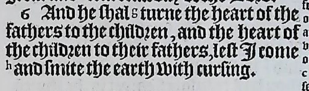 1583 Noblest Geneva Bible Framed Leaf- Book of Malachi 4:6 - Image 3