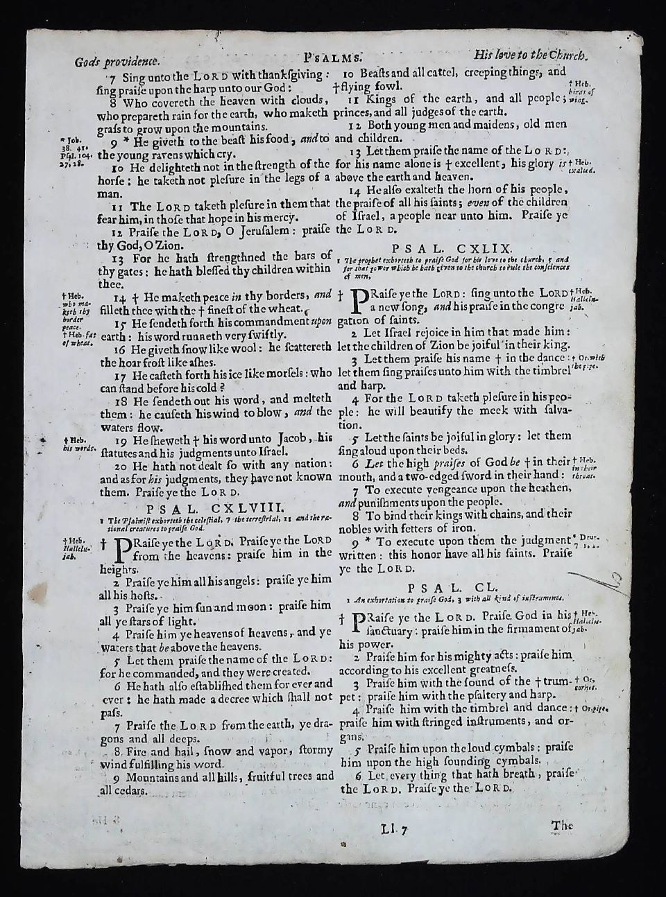 1675 FIRST OXFORD EDITION KING JAMES BIBLE FRAMED TITLE PAGE, BOOK of PROVERBS- The Fear of the Lord - Image 3