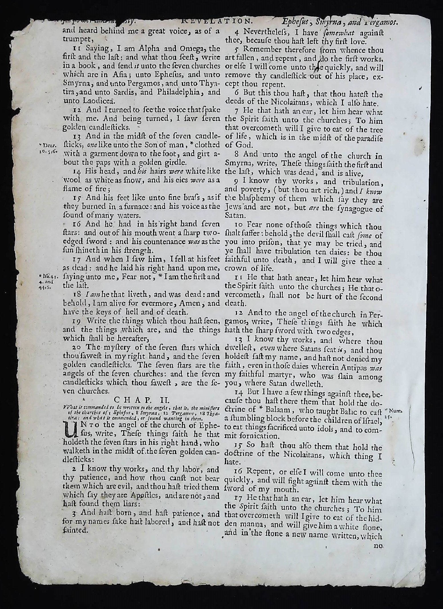 1675 FIRST OXFORD EDITION KING JAMES BIBLE FRAMED TITLE PAGE, BOOK of REVELATION - Alpha and Omega - Image 3