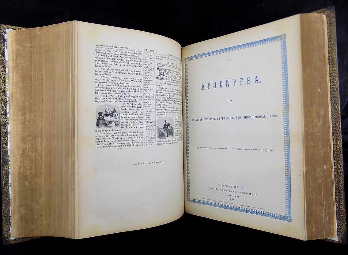1846 ILLUMINATED BIBLE KING JAMES KJV FIRST EDITION, 2nd ISSUE - Image 13