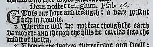 1579 GENEVA BIBLE FRAMED PSALTER LEAF - PSALM 46 Be Still and Know I am God - Image 3