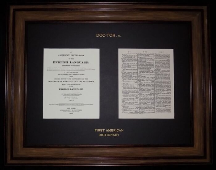1828 WEBSTER DICTIONARY